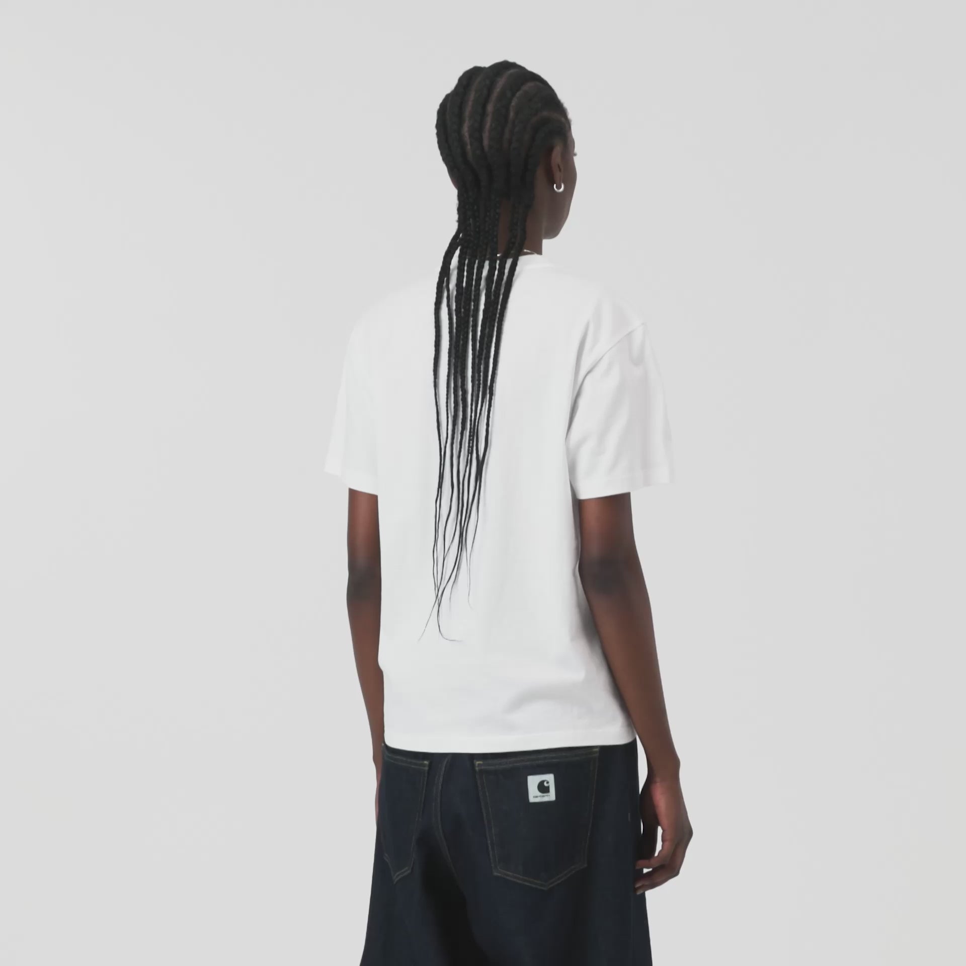 carhartt wip w ss bumper sticker t shirt white