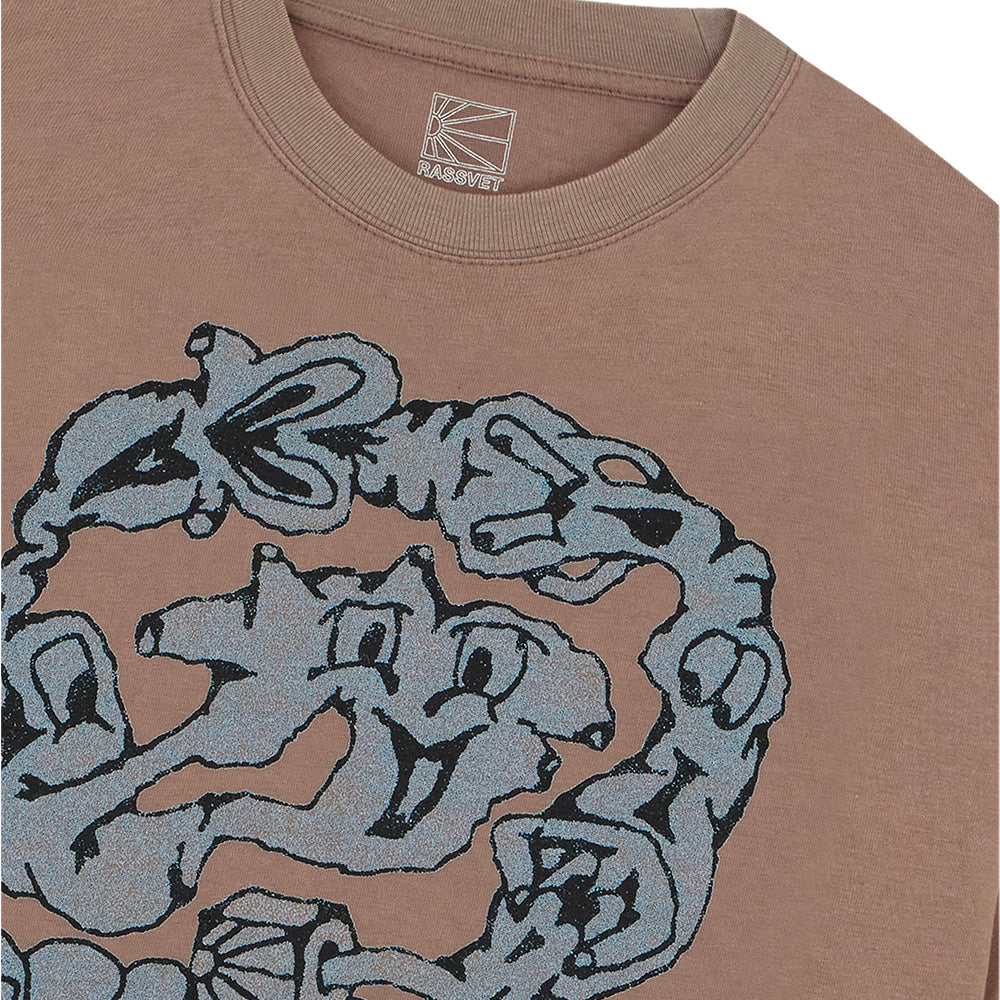 RASSVET RASSVET SMOKE T-SHIRT // BROWN