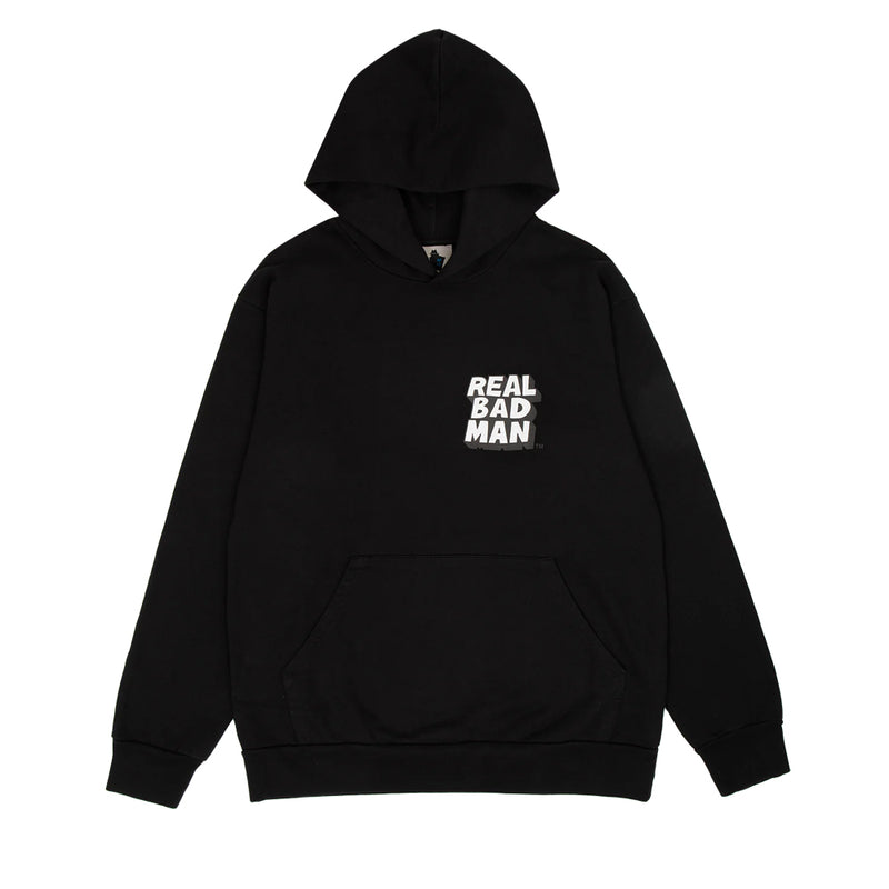 real bad man rbm11051 classic hood fleece organic black