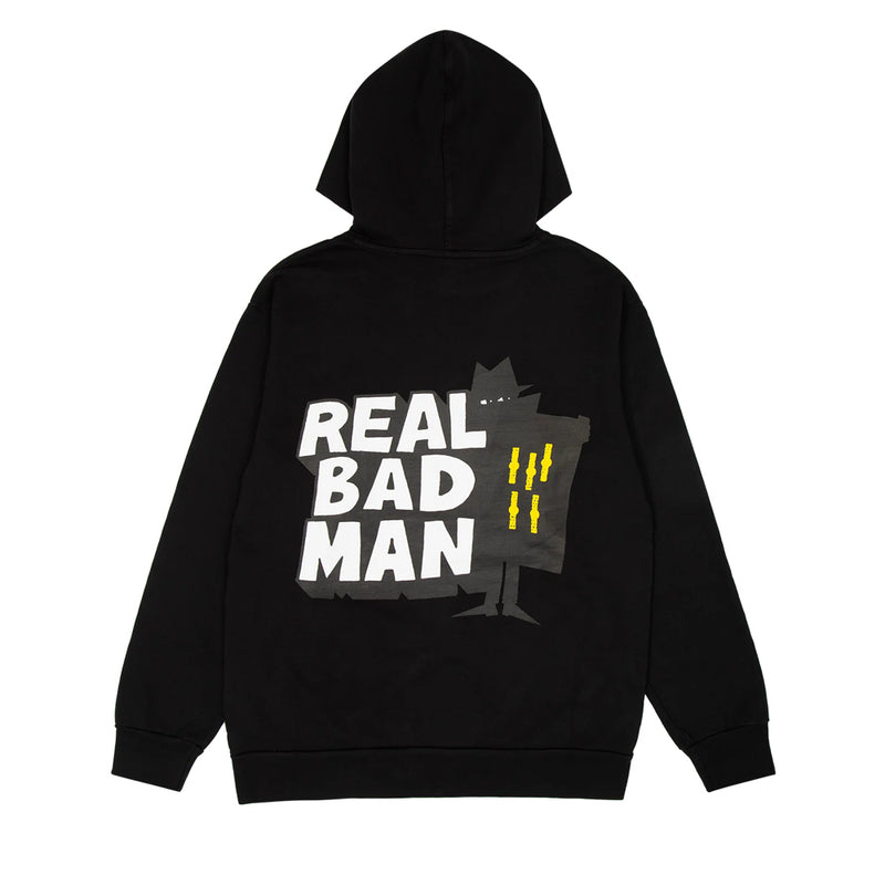 real bad man rbm11051 classic hood fleece organic black