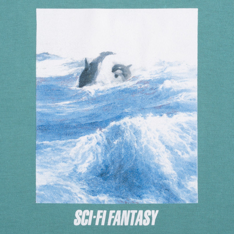 sci-fi fantasy killer whale tee seafoam