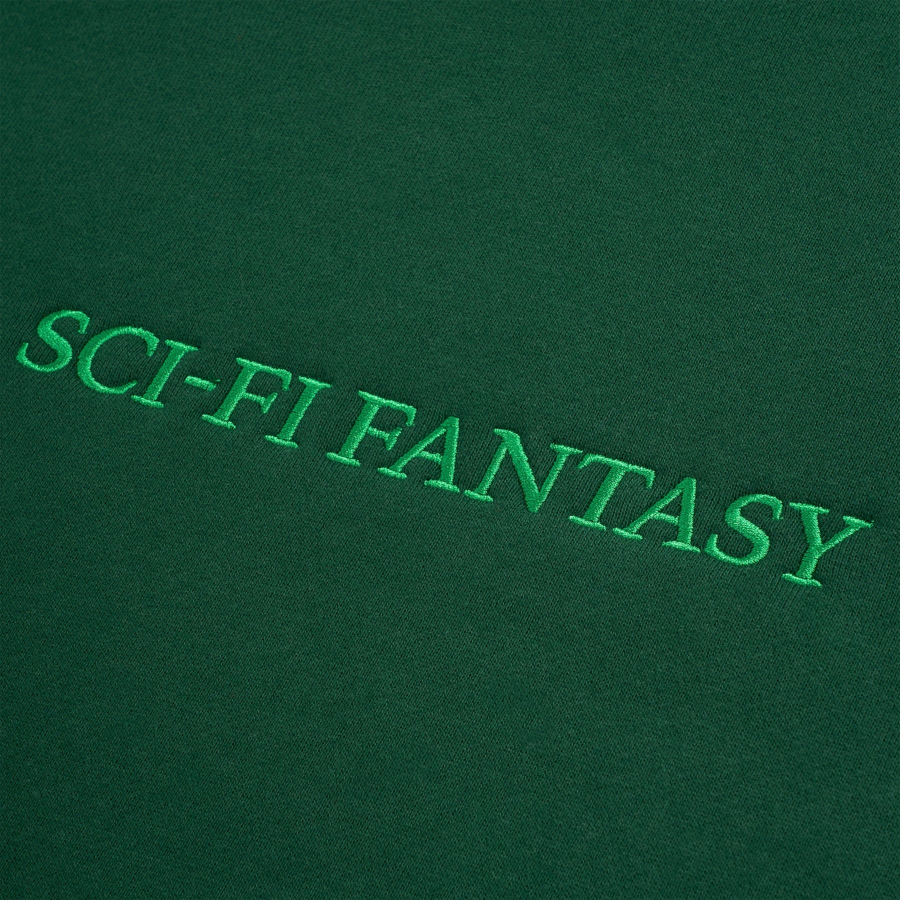 sci-fi fantasy logo hood dark green