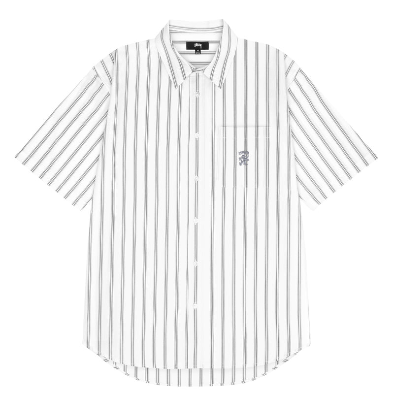 stussy 1110290 boxy striped ss shirt off white stripe