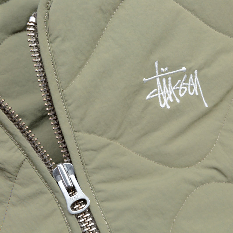 stussy 115643 recycled nylon liner vest coyote