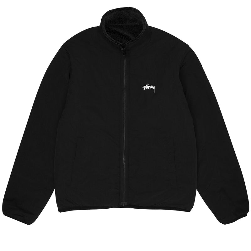 stussy 118529 sherpa reversible jacket black