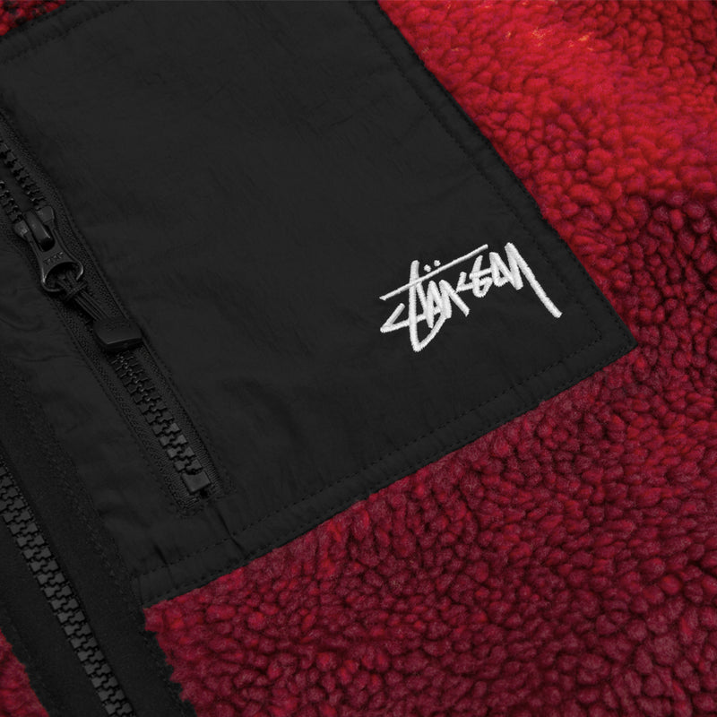 stussy 118529 sherpa reversible jacket lava