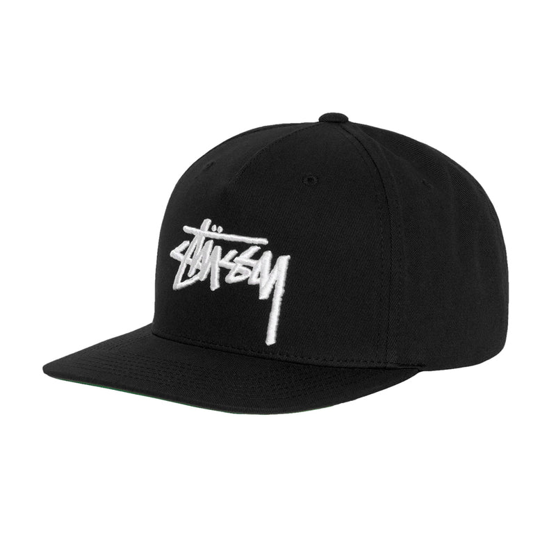 stussy 1311052 big stock point crown cap black
