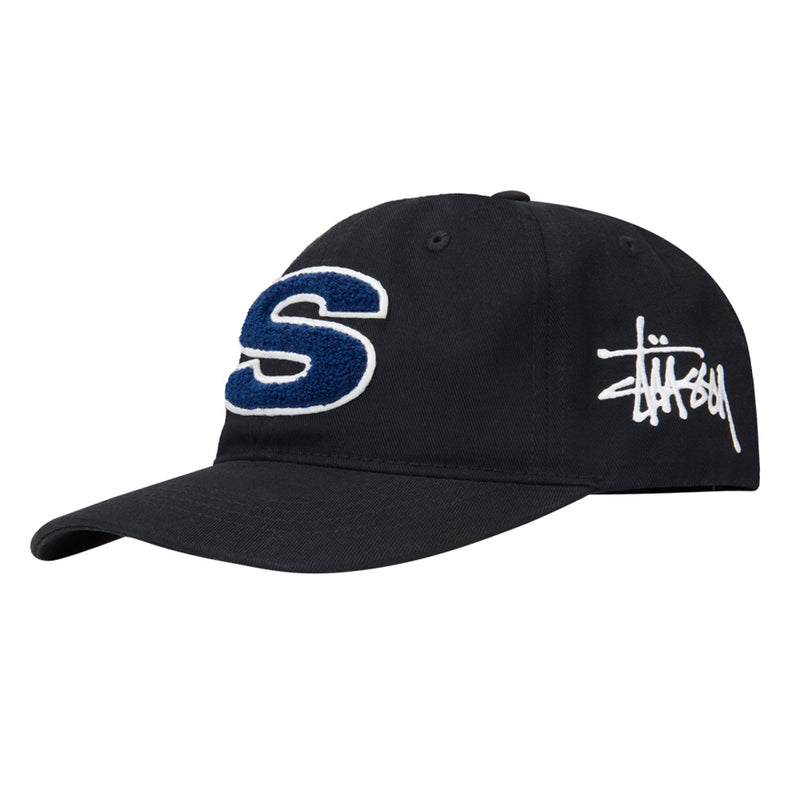 stussy 1311061 chenille s low pro cap black