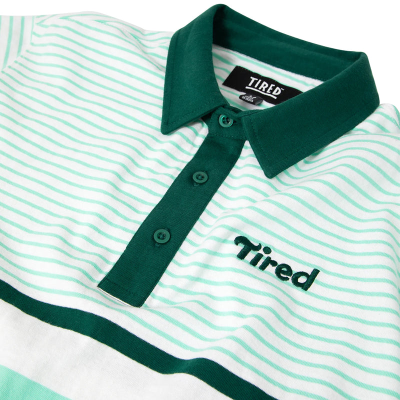 tired ts00298 summer polo organic white blue
