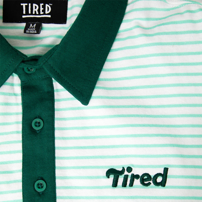 tired ts00298 summer polo organic white blue