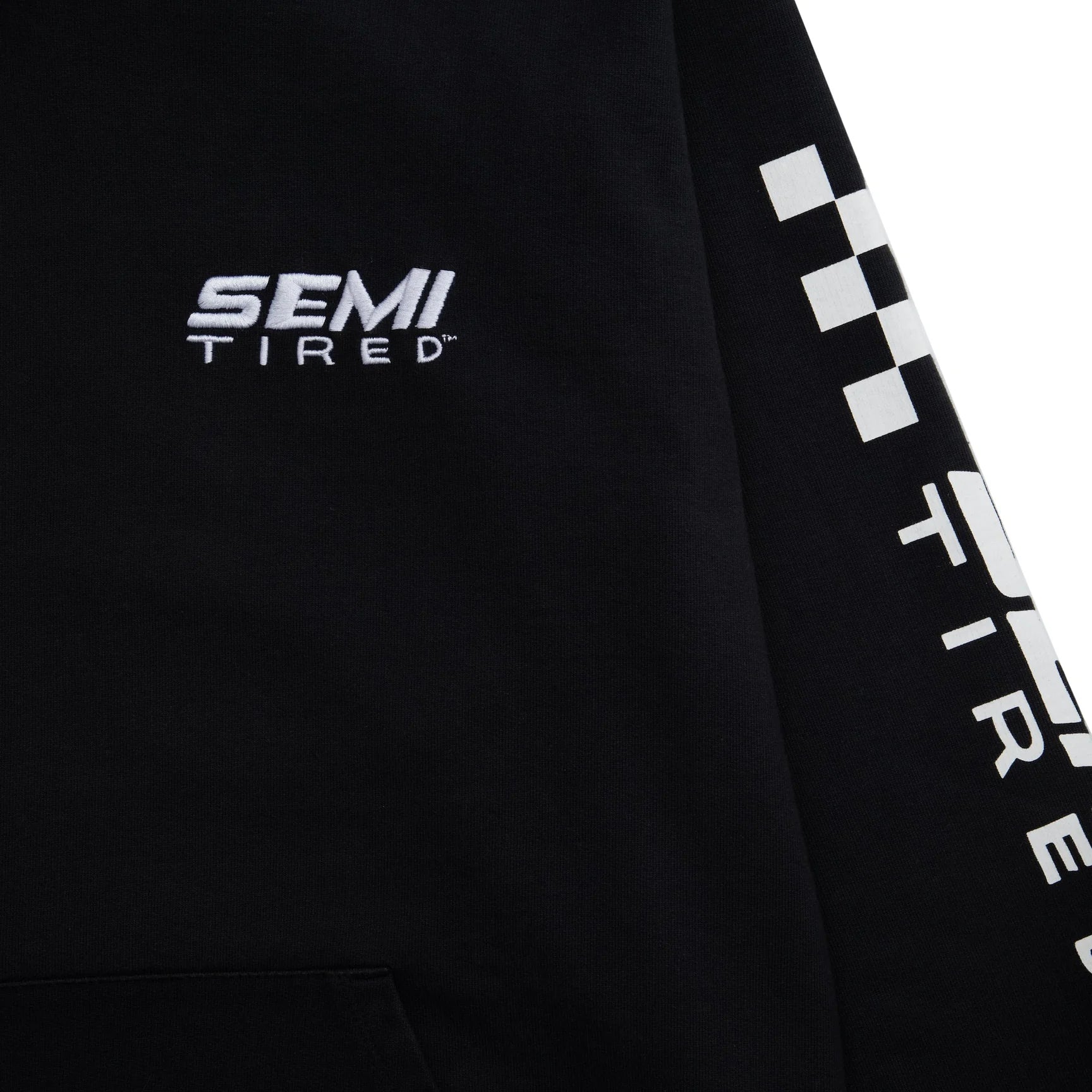 tired ts00340 semi tired racing hoodie black