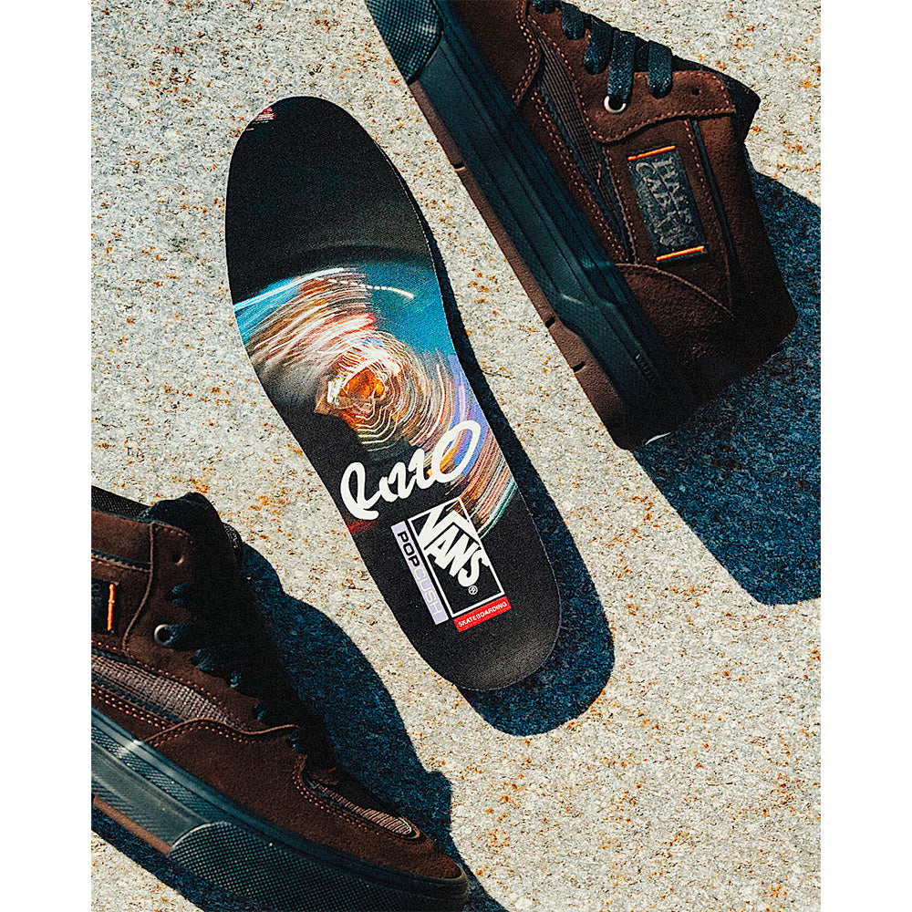 vans skate half cab wafflecup shoe dick rizzo translucent sidewall black blue