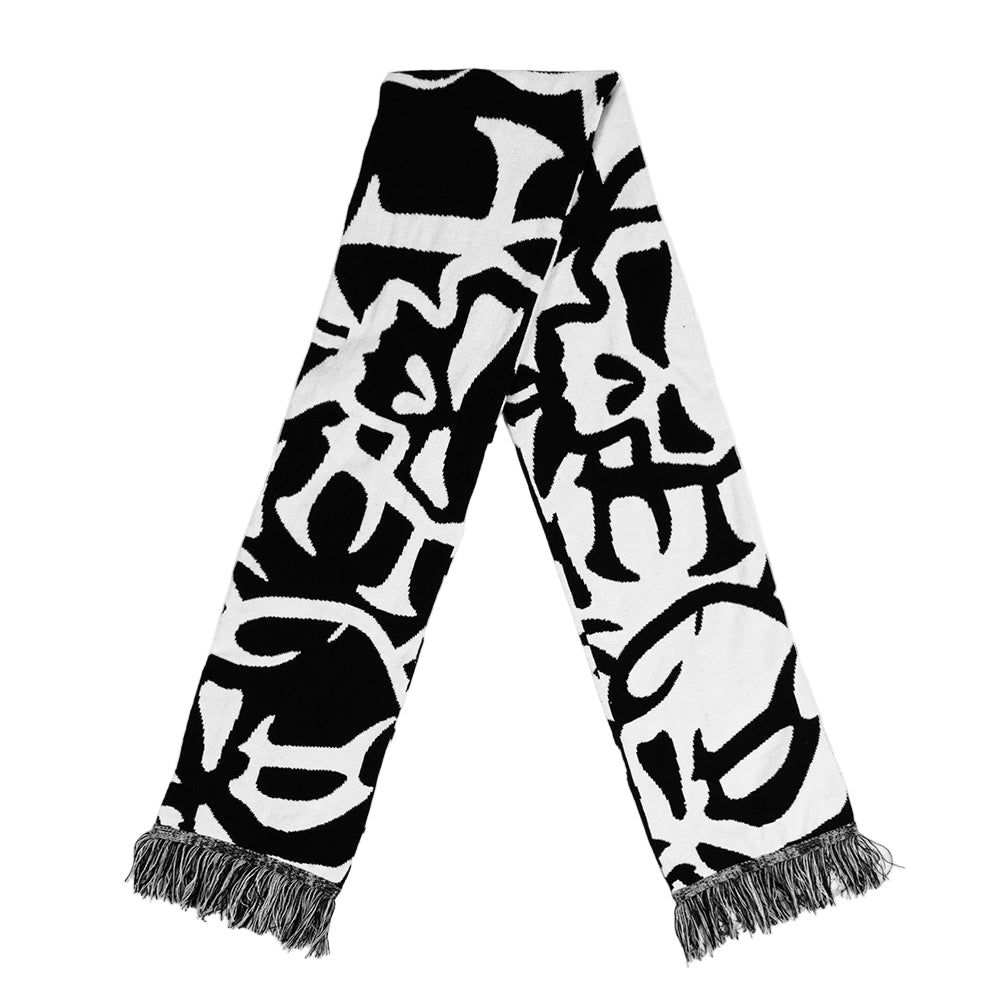 wasted paris wpbsc bury scarf black white