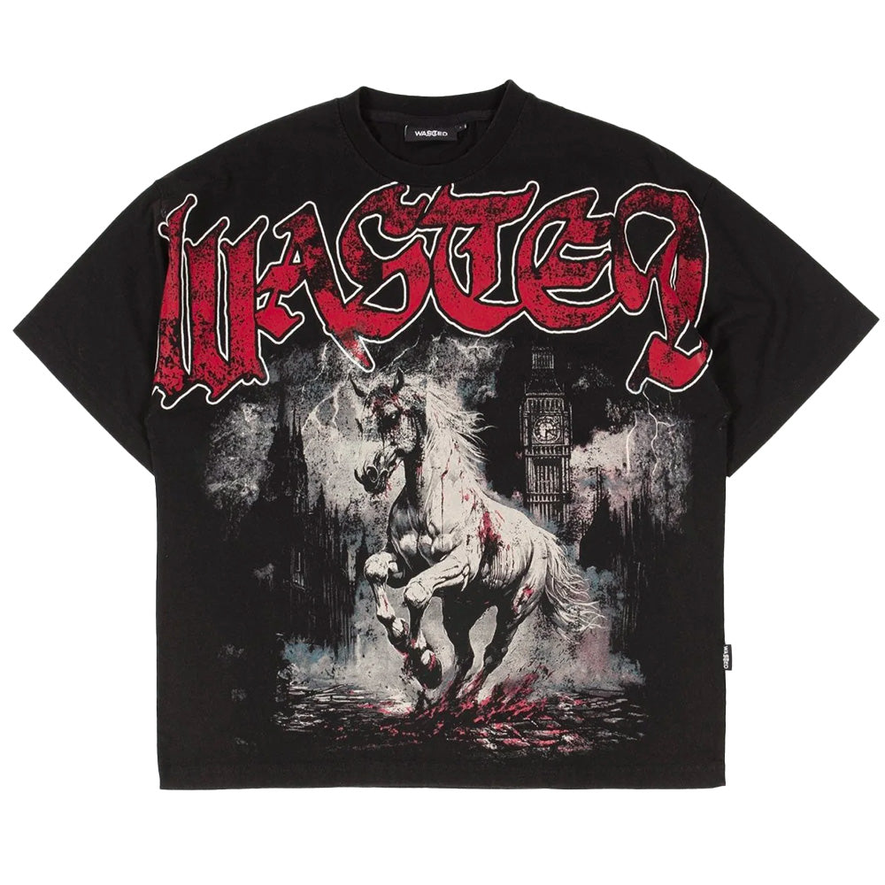 wasted paris wpdbt defy boxy t shirt faded black