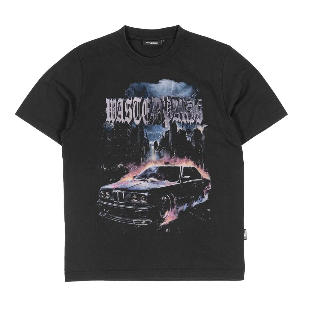 wasted paris wprt run t shirt faded black