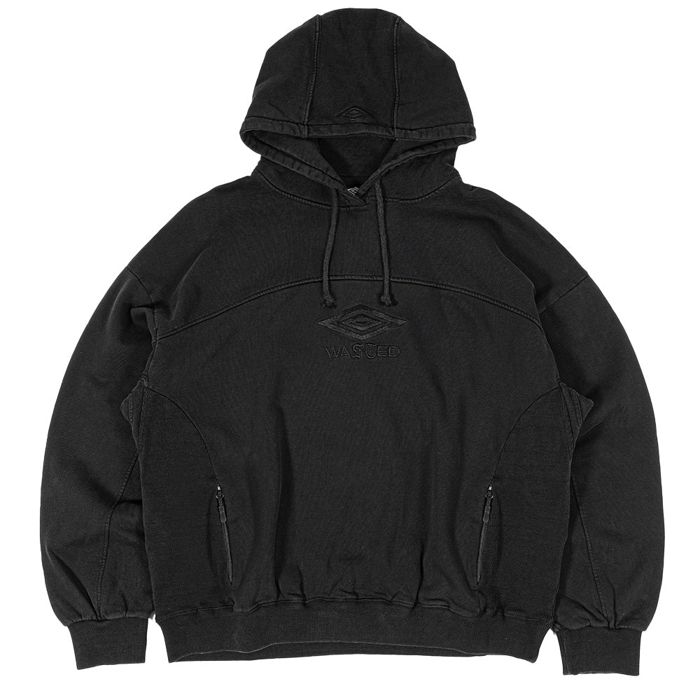 wasted paris wpubh umbro boxy hoodie  faded black