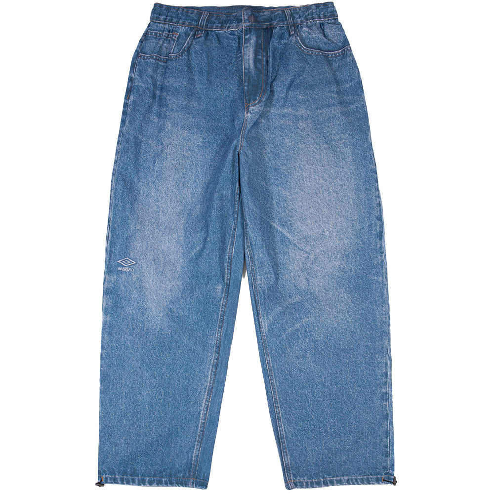 wasted paris wputop umbro trompe loeil overpant washed blue