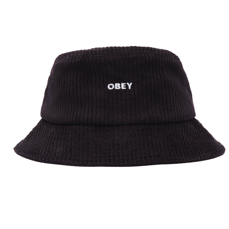 OBEY BOLD CORD BUCKET HAT // BLACK