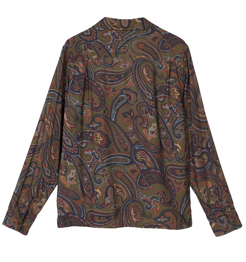 STÜSSY CYPRESS PAISLEY L/S SHIRT // OLIVE