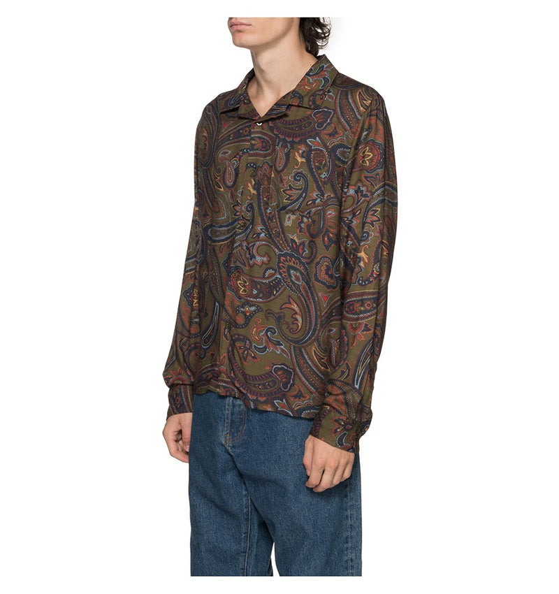 STÜSSY CYPRESS PAISLEY L/S SHIRT // OLIVE