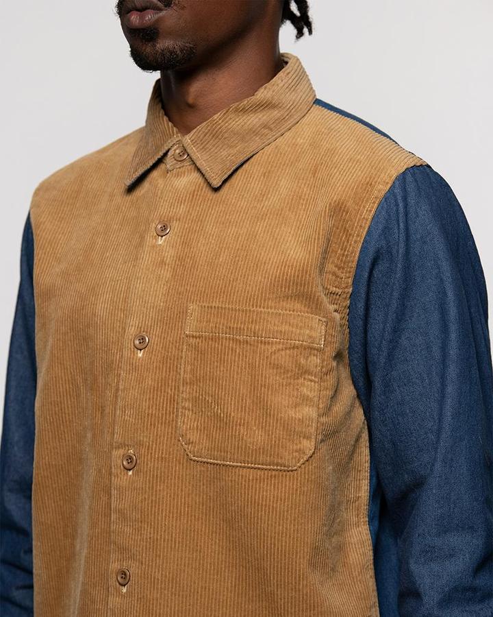 STÜSSY CORD DENIM MIX SHIRT // KHAKI