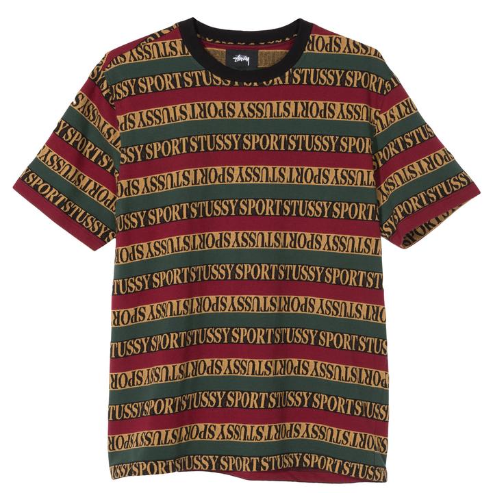 STÜSSY STRIPE CREW // BLACK