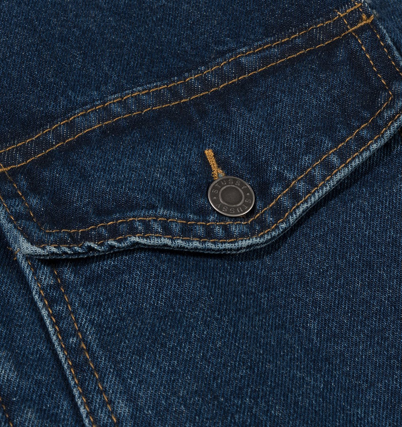 STÜSSY DENIM GARAGE JACKET // DARK BLUE