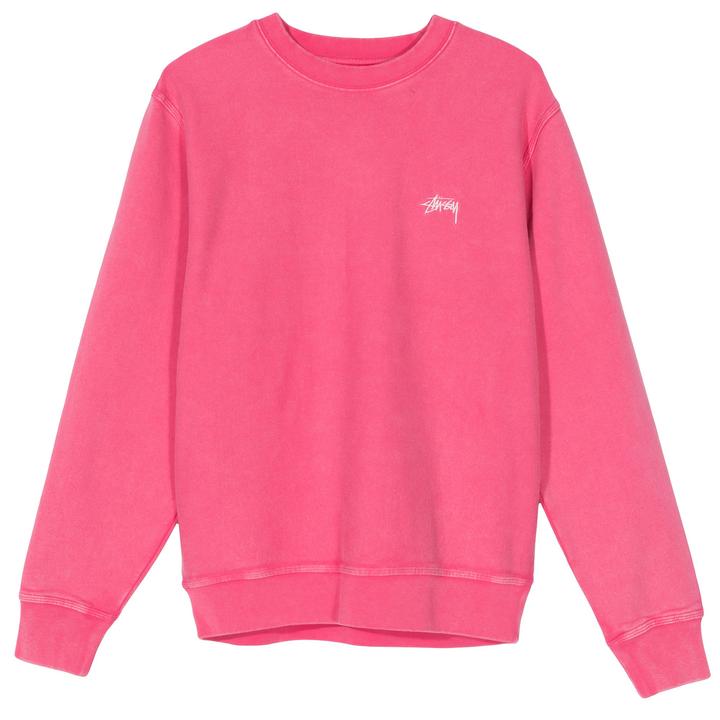 STUSSY STOCK LOGO CREW HOT PINK Collateral