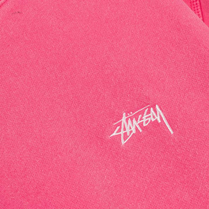 STÜSSY STOCK LOGO CREW // HOT PINK