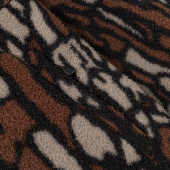 STÜSSY TREE BARK FLEECE JACKET // BROWN