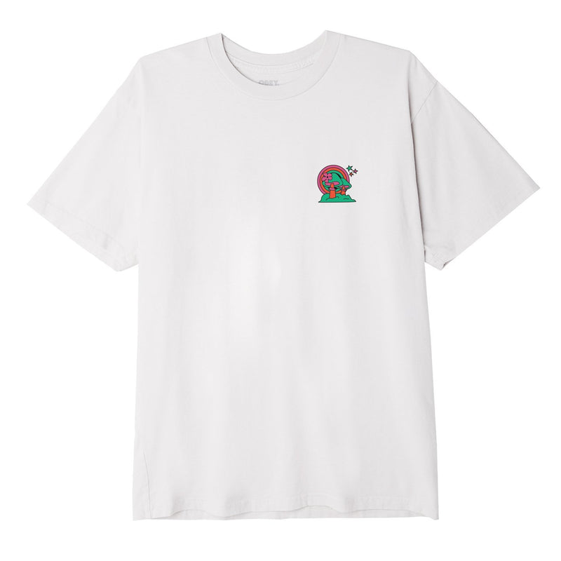 OBEY HAPPY LAND ORGANIC T-SHIRT // WHITE