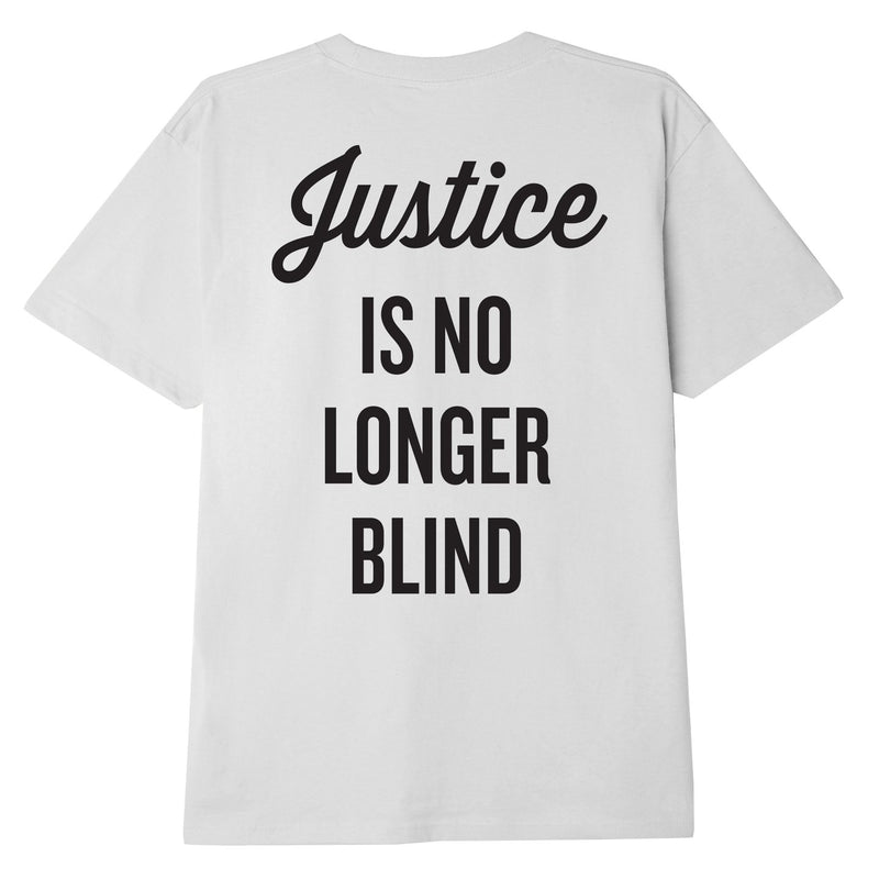 OBEY JUSTICE IS NO LONGER BLIND TEE // WHITE