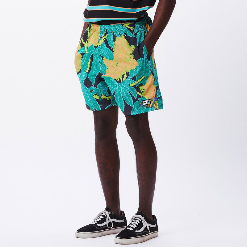 OBEY EASY RELAXED BUDS SHORT // BLACK MULTI