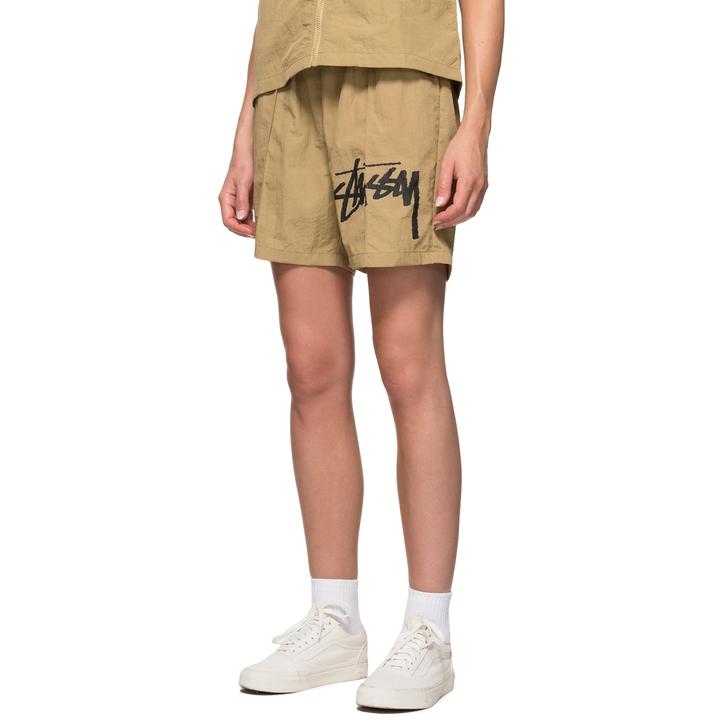 STÜSSY LEAGUE CRINKLE SHORT // KHAKI