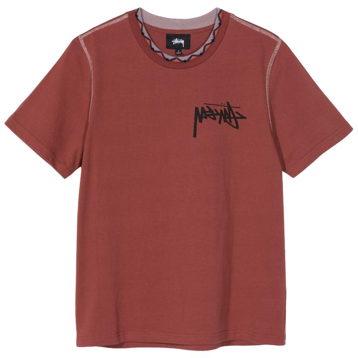 STÜSSY CLARITA INSIDE OUT TEE // BRICK