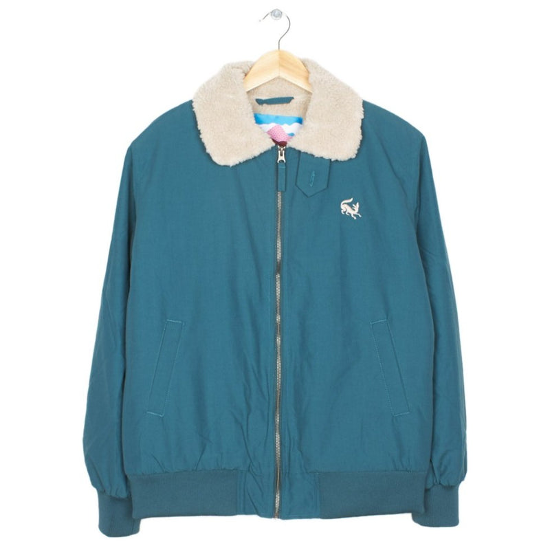 BY PARRA TOPPER HARLEY JACKET SCARED FOX // DEEP SEA GREEN