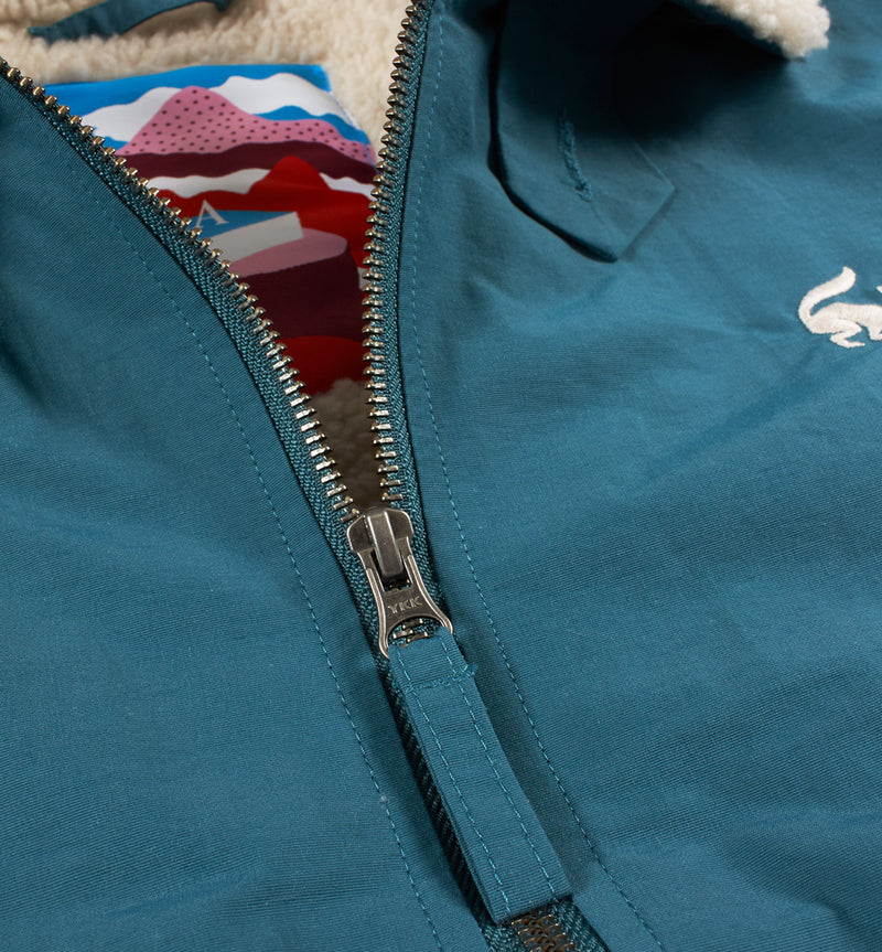 BY PARRA TOPPER HARLEY JACKET SCARED FOX // DEEP SEA GREEN