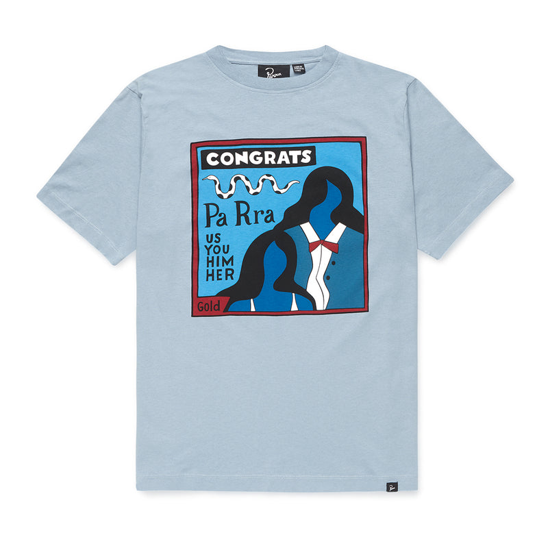 BY PARRA CONGRATS TEE //  DUSTY BLUE