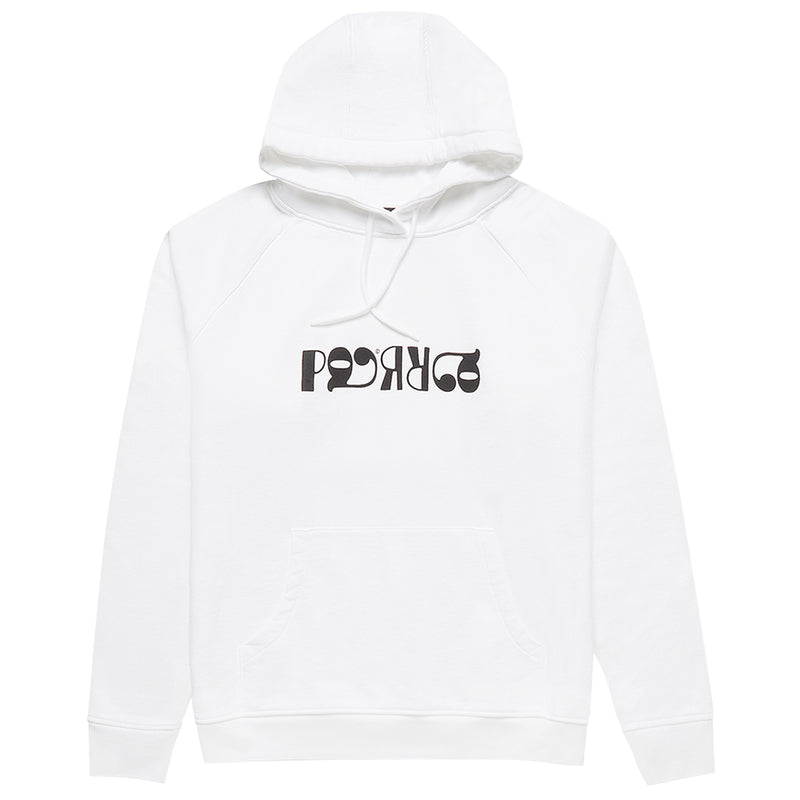 BY PARRA FANCY LOGO HOODED SWEATSHIRT // WHITE