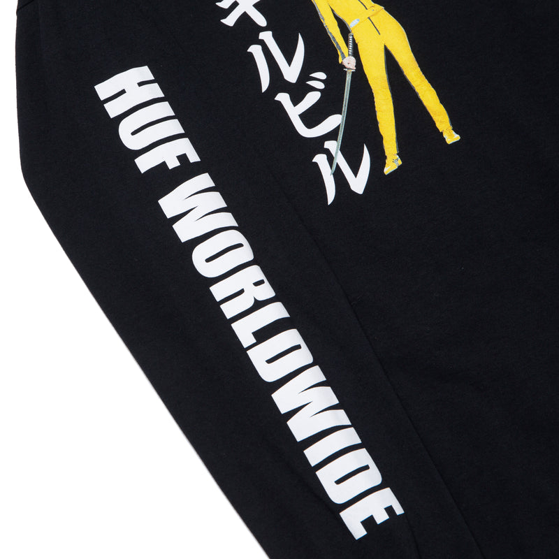 HUF X KILL BILL BLACK MAMBA LONG SLEEVE TEE // BLACK