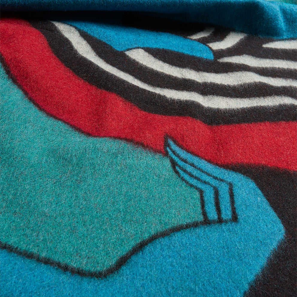 BY PARRA 46535 TRAPPED WOOL BLANKET MULTI