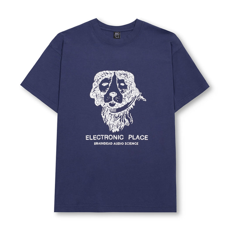 BRAIN DEAD ELECTRONIC PLACE T-SHIRT // NAVY