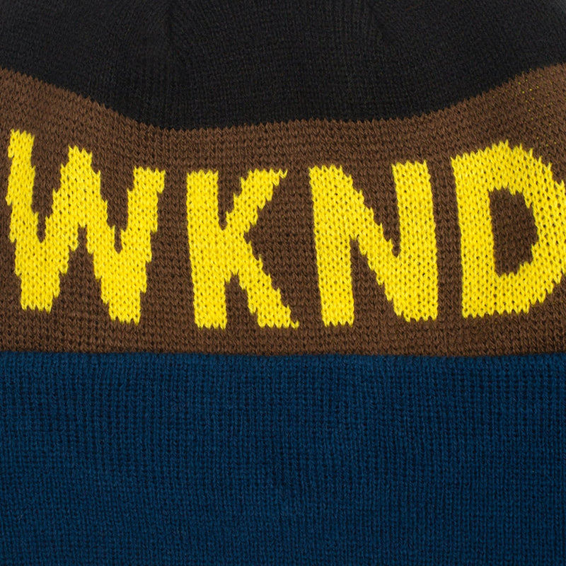 WKND COLLISION WATCHCAP BEANIE // BLACK