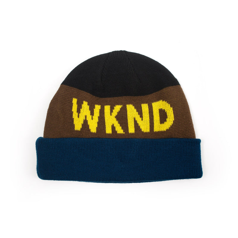 WKND COLLISION WATCHCAP BEANIE // BLACK
