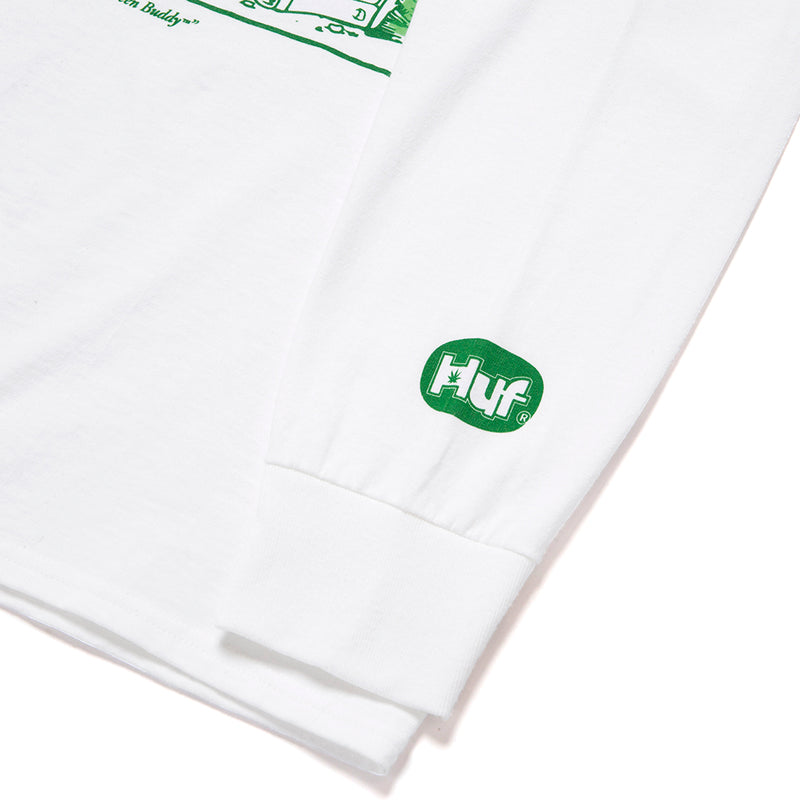 HUF DAY IN THE LIFE LONG SLEEVE T-SHIRT  // WHITE