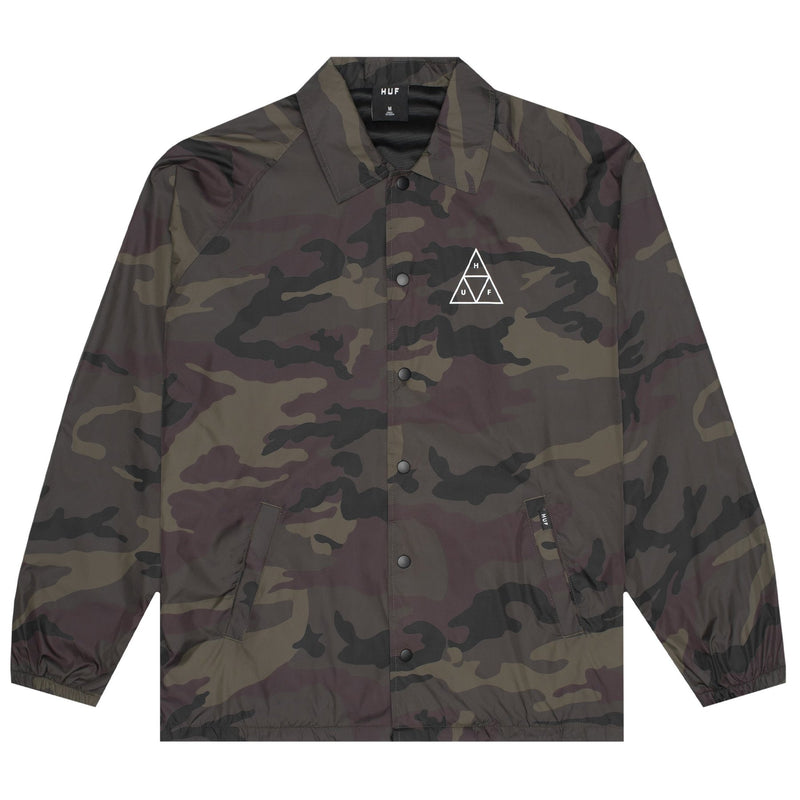 HUF TRIPLE TRIANGLE COACHES JACKET // WOODLAND