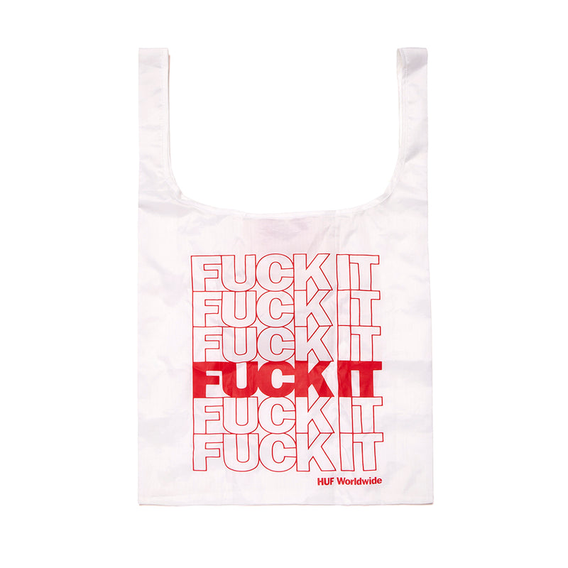 HUF FUCK IT PACKABLE BODEGA BAG // WHITE