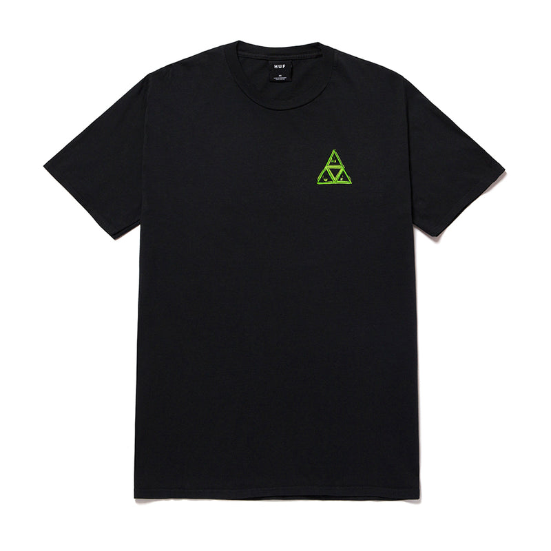 HUF GREEN BUDDY TRIPLE TRIANGLE T-SHIRT  // BLACK