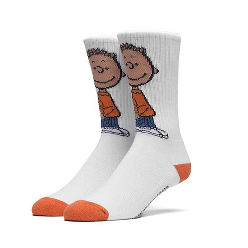 HUF WORLDWIDE X FRANKLIN SK65V16 CREW SOCK WHITE