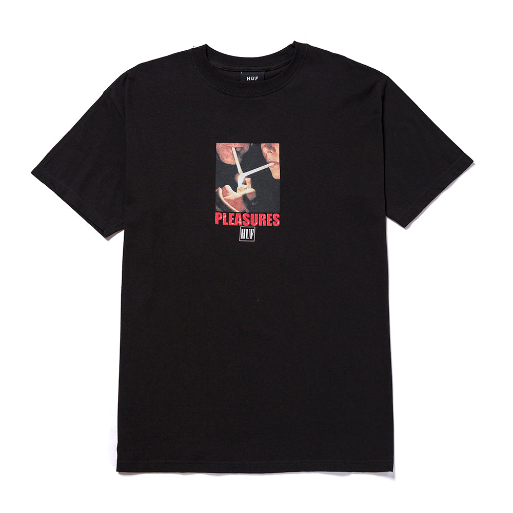 HUF X PLEASURE TOGETHER T SHIRT BLACK